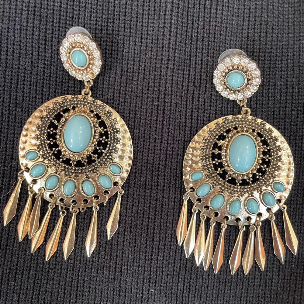 Round cascading earrings